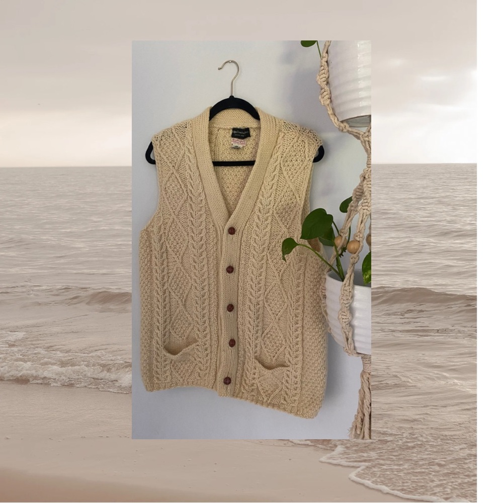 100% Northern Ireland Wool Oversized Vest